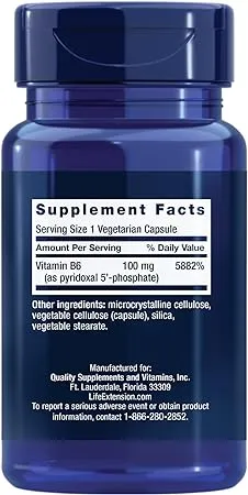 Life Extension Pyridoxal 5'-Phosphate Caps 100 mg