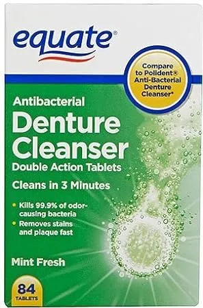 Equate Antibacterial Denture Cleanser TWO-PACK 168 Tabs