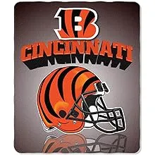 Cincinnati Bengals NFL 50&#034; x 60&#034; Gridiron Fleece Throw Blanket - AB00465ZHIK4