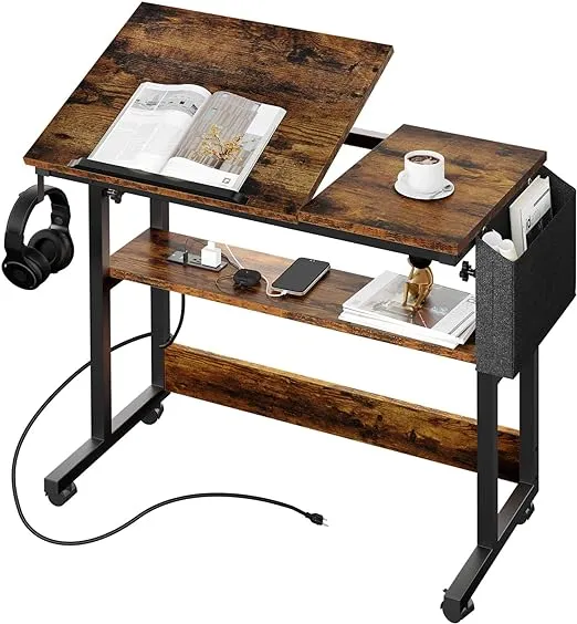 YITAHOME Height Adjustable Table with Charging Station