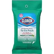 Clorox Disinfecting Wipes On The Go Travel Wipes, Fresh Scent, 9 Count (Package May Vary)