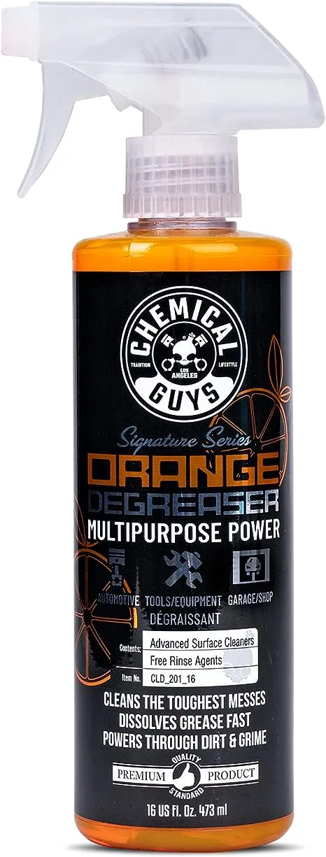 Chemical Guys CLD_201_16 Signature Series Orange Degreaser, Multipurpose Power, Safe for Cars, Trucks, SUVs, Motorcycles, RVs & More, 16 fl oz