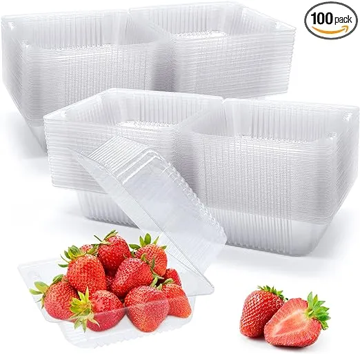 Haawooky 100 Pack Clear Plastic Take Out Container