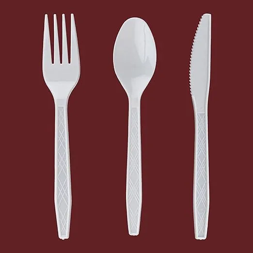 Party Bargains Clear Plastic Disposable Cutlery