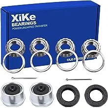 XiKe 2 Set Fits for 25mm Axles Trailer Wheel Hub Bearings Kit, 30205 Bearings and Seal TC 30x52x10mm, Rotary Quiet High Speed and Durable, Include Dust Cover and Cotter Pin.