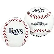 MLB Tampa Bay Rays Team Logo Baseball, Official, White. NEW Ships Fast