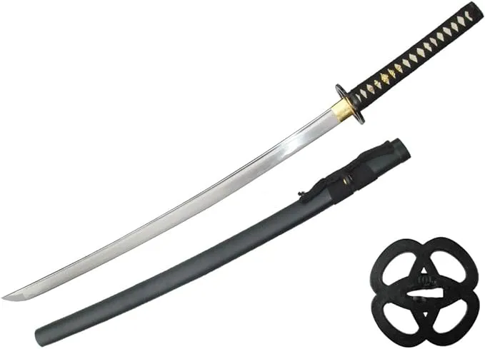 Musha Hand Forged Samurai Sword, Razor Sharp Blade. Katana - Twin Musashi Tsuba