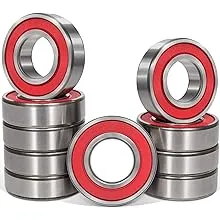 10 Pcs 6203-2RS Ball Bearings (17x40x12mm) Double Rubber Red Seal Bearing, Deep Groove for Garden Machinery,Electric Toys and Tool, etc.