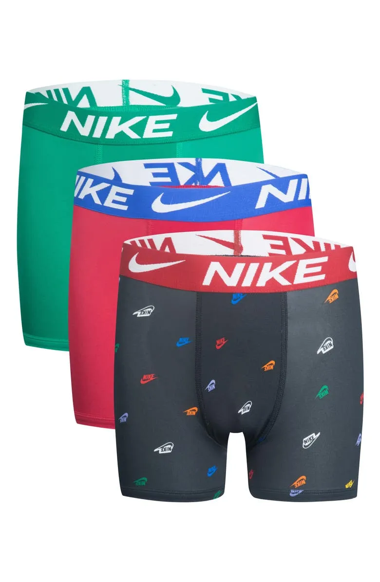 Boys Nike 8-20 Printed 3-Pack Boxer Briefs