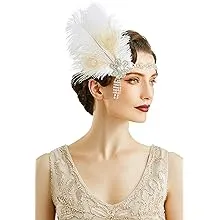 BABEYOND Vintage 1920s Flapper Headband Roaring 20s Great Gatsby Headpiece with ...