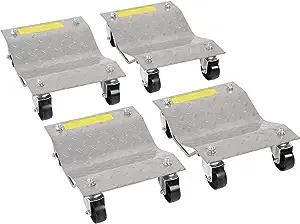 WEIZE Car Dolly, Heavy Duty Wheel Dolly Vehicle Tire Skates with 1500 lbs Capacity, Set of 4