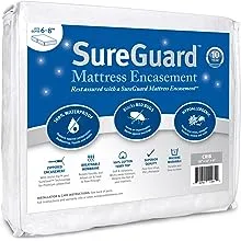 Crib Size SureGuard Mattress Encasement - 100% Waterproof, Bed Bug Proof, Hypoallergenic - Premium Zippered Six-Sided Cover