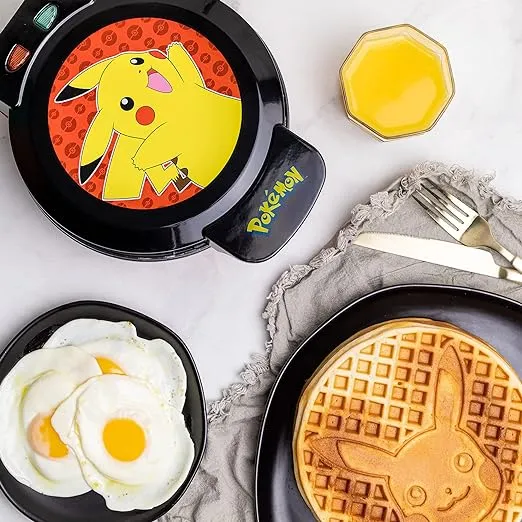 Uncanny Brands Pokemon Waffle Maker - Make Pikachu Waffles - Kitchen Appliance