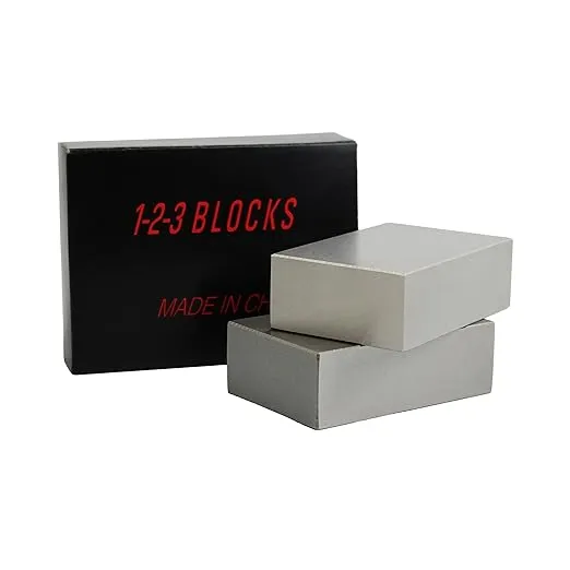 HFS (R) 1 Pair 123 Blocks 1-2-3 Ultra Precision .0002 Hardened Steel with 23 Holes