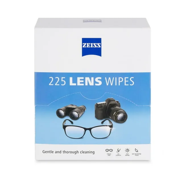 Zeiss Pre-Moistened Lens Cleaning Wipes - Cleans Bacteria, Germs and Without Streaks for Eyeglasses and Sunglasses - 400count