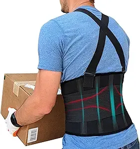 Ceinture de soutien dorsal avec bretelles Ceinture de soutien dorsal pour homme et femme
