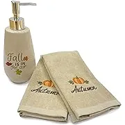 Avanti Linens - Bathroom Accessories, 3-Piece Set Including Soap Dispenser & Fingertip Towels, Autumn Bath Decor (Fall is in The Air)Avanti Linens - Bathroom Accessories, 3-Piece Set Including Soap Dispenser & Fingertip Towels, Autumn Bath Decor (Fall is