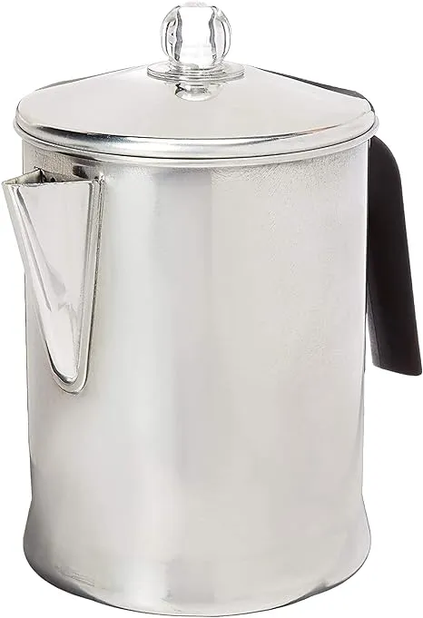 Primula Today Aluminum Stove Top Percolator Maker Durable, Brew Coffee On Stovetop, 9 Cup, Silver