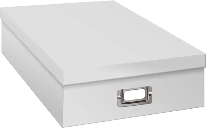 Pioneer Jumbo Scrapbook Storage Box, Crafters White, 14 3/4" x 13" X3 3/4"