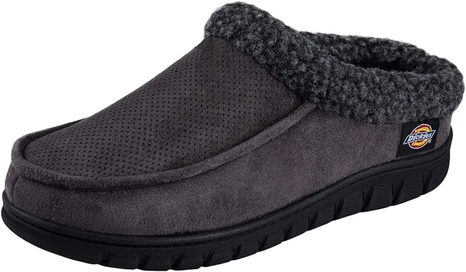 Dickies Men's Perforated Closed Back Memory Foam Slippers - Indoor/Outdoor Sole, Machine Washable