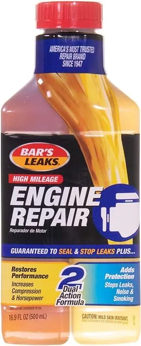 Bar's Leaks High Mileage Engine Repair Additive, 16.9 oz