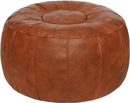  Unstuffed Moroccan Ottoman Pouf Cover, Ottoman Footstool Storage Solution, 