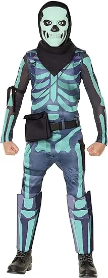 Fortnite Skull Trooper Green Glow Child Costume