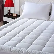 EASELAND Full XL Mattress Pad Pillow Top Mattress Cover Quilted Fitted Mattress Protector Extra Long Cotton Top 8-21" Deep Pocket Cooling Mattress