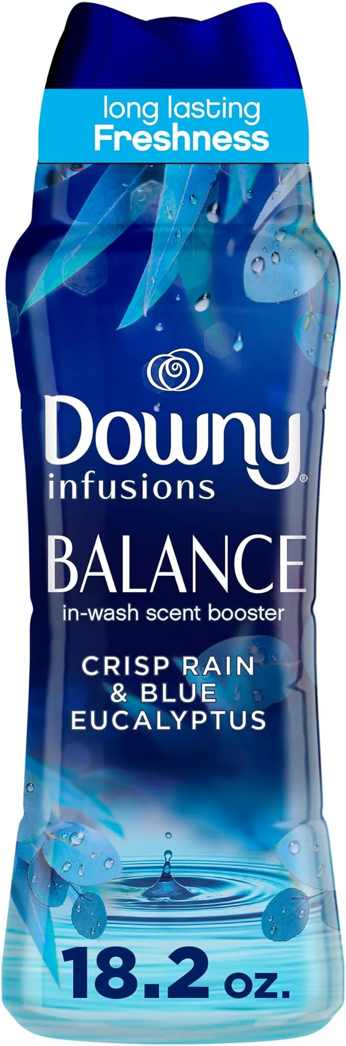 Downy Infusions Balance Laundry Scent Booster Beads, Crisp Rain & Blue Eucalyptus, 18.2 oz