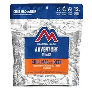 Mountain House Chili Mac with Beef | Freeze Dried Backpacking & Camping Food | 2-Servings