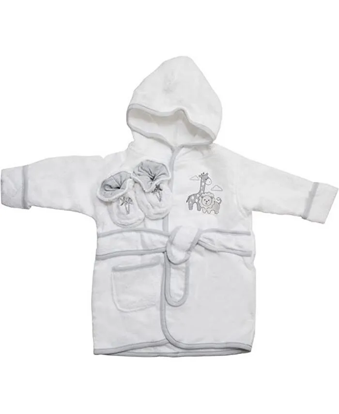 Baby Spasilk 100% Cotton Hooded Terry Bathrobe with Booties