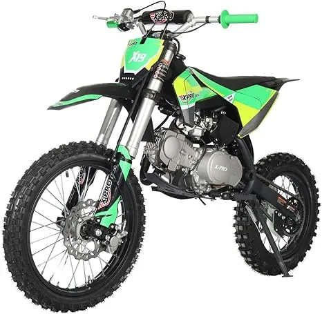 X-PRO X19 125cc Dirt Bike Zongshen Brand Engine with 4-Speed Semi-Automatic Transmission, Big 17"/14" Tires! (Blue)