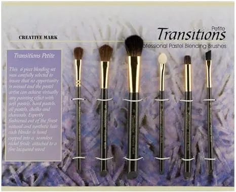 Creative Mark Professional Artist Petite Transitions Pastel, Chalk and Charcoal Pastellist Blender Brush - Small Set of 6Creative Mark Professional Artist Petite Transitions Pastel, Chalk and Charcoal Pastellist Blender Brush - Small Set of 6