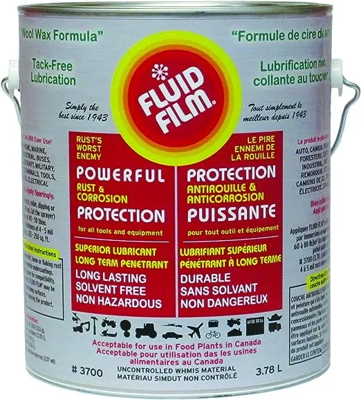 Fluid Film 1 Gallon Can Rust Inhibitor Rust Prevention Anti Corrosion Anti Rust Coating Undercoating Underbody Rust Proofing Corrosion Protection For Truck Snow Blower Mower Car Semi Tractor