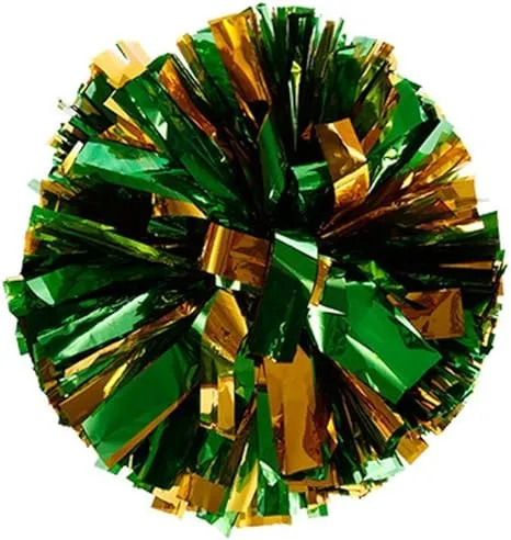 2pack/4pack 13" Cheerleading Metallic Foil & Plastic Ring Pom Poms Cheerleading Poms 100g