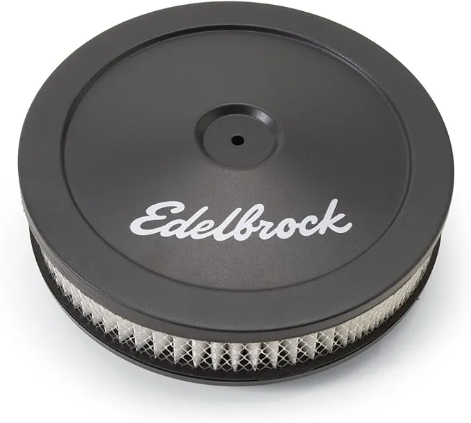 Edelbrock 1203 Pro-Flo Black 10" Round Air Cleaner with 2" Paper Element