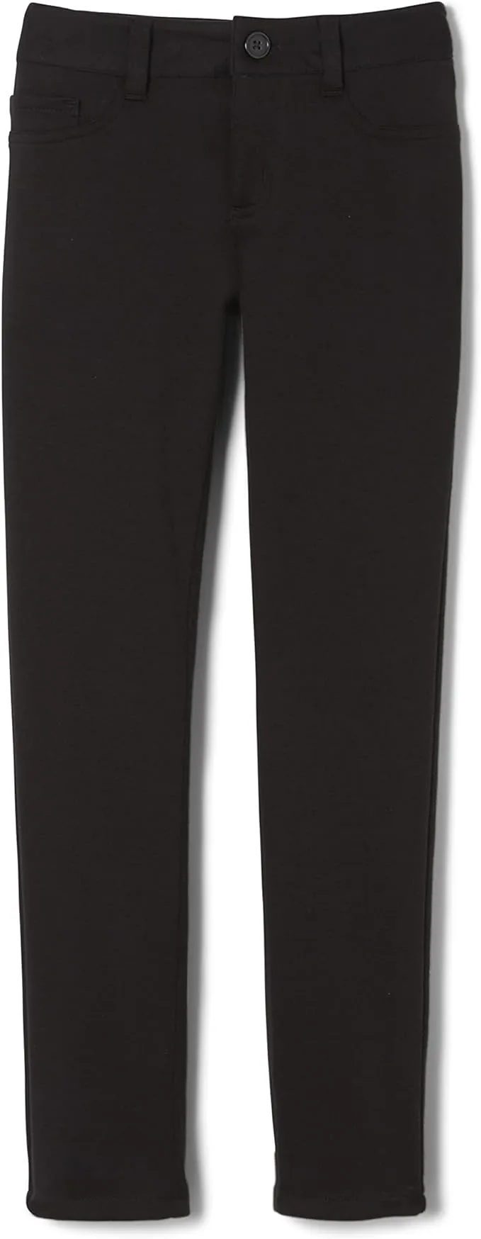 French Toast Girls (7-16) Skinny 5 Pocket Knit Uniform Pants 12 Black