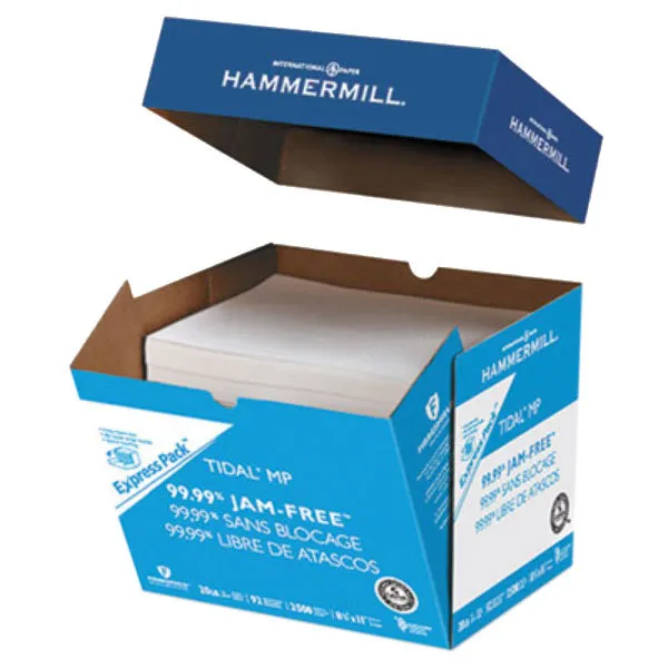 Hammermill 163120 Tidal 8 1/2" x 11" White Case of 20# Multipurpose Copy Paper - 2500 Sheets