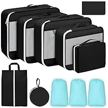 Easortm Packing Cubes for Suitcases Travel Cubes for Packing 11 Set Luggage O...