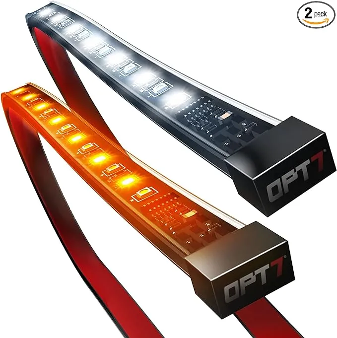 OPT7 2pc 48" Sidekick Running Board LED Strips w/SEQUENTIAL Amber Turn Signal, DRL, and White Courtesy Light