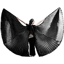 Wuchieal Women's Egyptian Egypt Belly Dance Costume Bifurcate Isis Wings