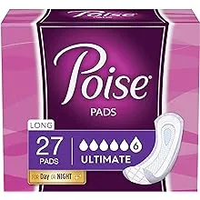 Poise Ultimate Supreme Bladder Control Absorbency 15.9" Long Length 4PK/CS 108 Pads