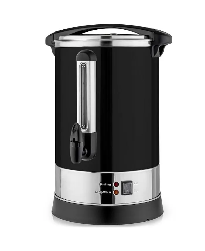 Zulay Kitchen Coffee Urn Stainless Steel 100 Cup Commercial Coffee Dispenser for Coffee and Tea Black