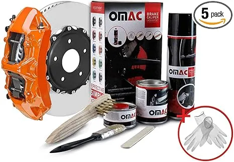 OMAC Brake Caliper Epoxy Based Car Paint Kit Arizona Orange Glossy High-Temp