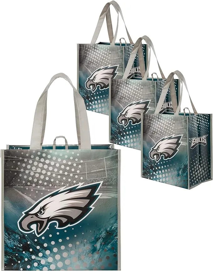 Philadelphia Eagles NFL 4 Pack Reusable Shopping Bags