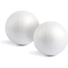 2 Pack Foam Balls for Crafts, 6-Inch Round White Polystyrene Spheres for DIY Projects, Ornaments, School Modeling, Drawing2 Pack Foam Balls for Crafts, 6-Inch Round White Polystyrene Spheres for DIY Projects, Ornaments, School Modeling, Drawing