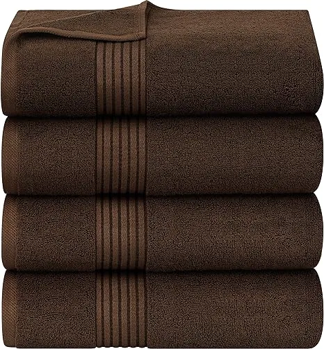 Utopia Towels 4 Pack Premium Bath Towel Set, (27 x 54 Inches) 100% Ring Spun Cotton 600GSM, Lightweight and Highly Absorbent Quick Drying Towels, Perfect for Daily Use (Navy)