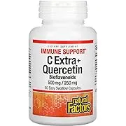 Natural Factors, C Extra + Quercétine, 60 capsules faciles à avaler