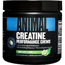 Animal Creatine Chews 120 Tablets, Green Apple