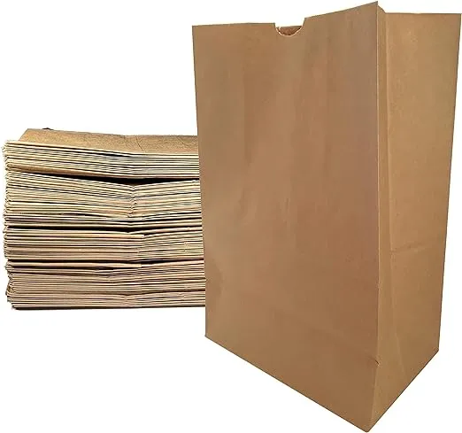 Bolsas de papel grandes para comestibles, 12 x 7 x 17 pulgadas, color marrón estraza resistente, 57 libras, peso base (100)Bolsas de papel grandes para comestibles, 12 x 7 x 17 pul…